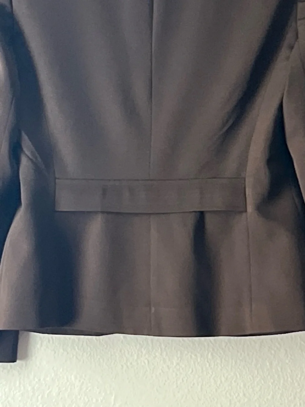 NYP Women's Brown Tailored Three-Button Blazer, Size 10